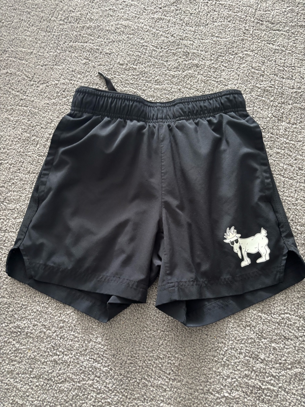 GOAT USA Black Athletic Shorts with Graphic